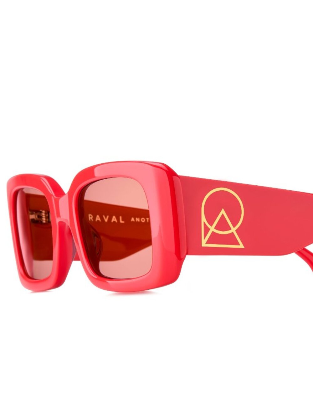 New Raval Eyewear Unisex Sunglasses Red Square Purple Lens Acetate Frame BUT C4